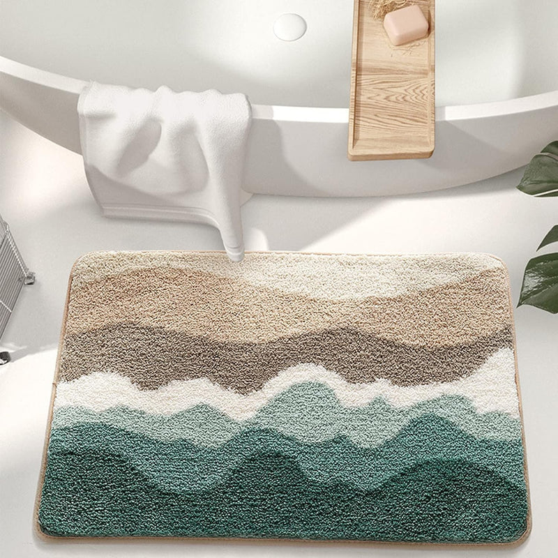 Roseate Wave Super Soft Anti Skid and Super Absorbent Mat in Microfibre 2000 GSM, This Mats for Bedroom/Kitchen/Door Mat/Floor Mat (40x60) Pack of 1