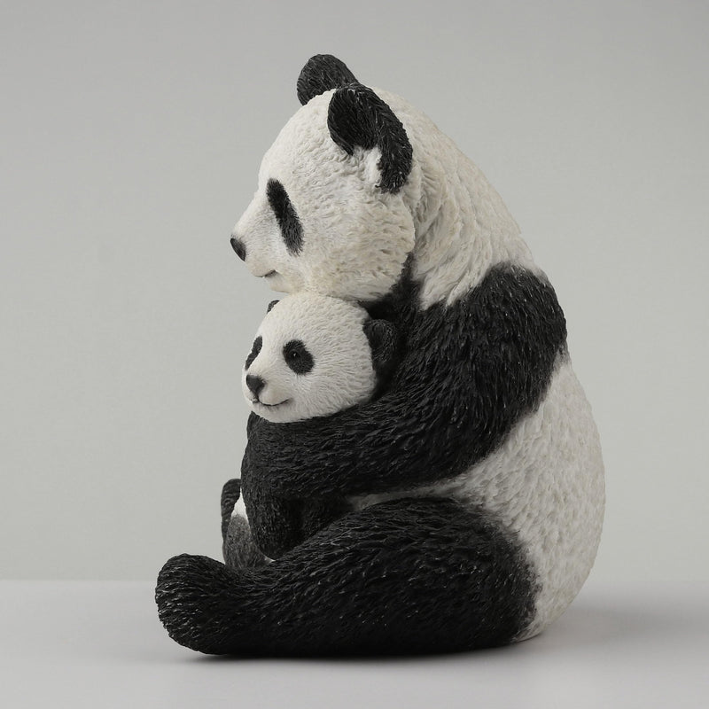 Veronese Design 4 1/2 Inch Mother Panda Hugging Cub Resin Animal Sculpture Hand Painted Collectible Figurine