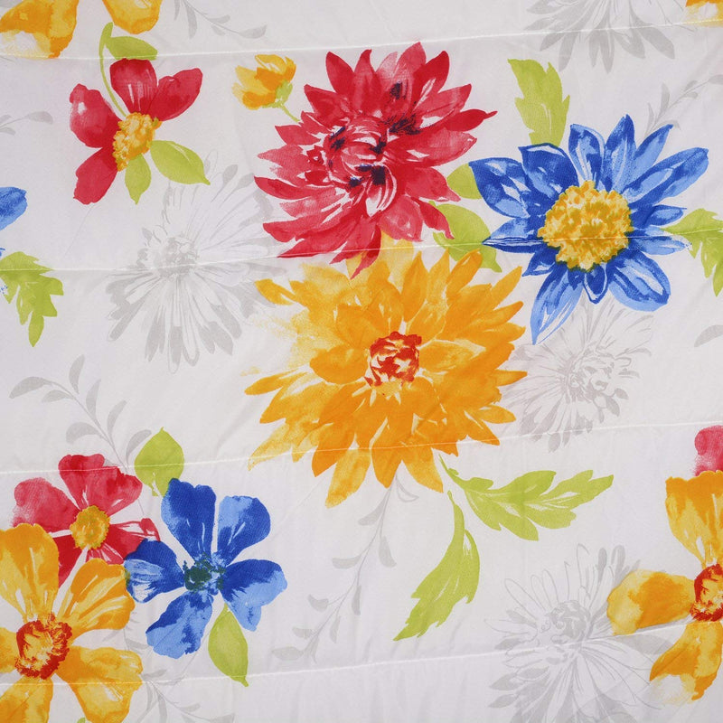 j shree Polycotton Sun Flower Floral Design Print Reversible Double Bed AC Blanket/Dohar/Quilt