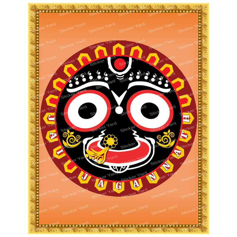 StickerYard Shree Jagannath Wall Stickers for Pooja Room,Mandir Vinyl Stickers Standard Size 19X26INCH (Poster Without Frame)