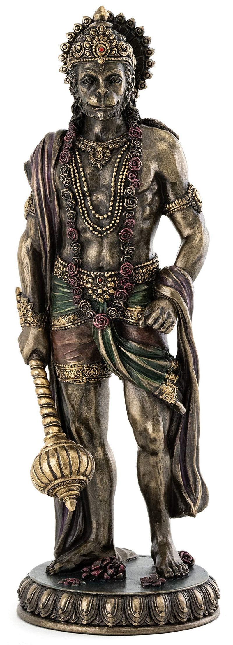 Top Collection Large Hanuman Statue - Hindu God of Strength Sculpture in Cold Cast Bronze - 24.25-Inch Collectible Figurine