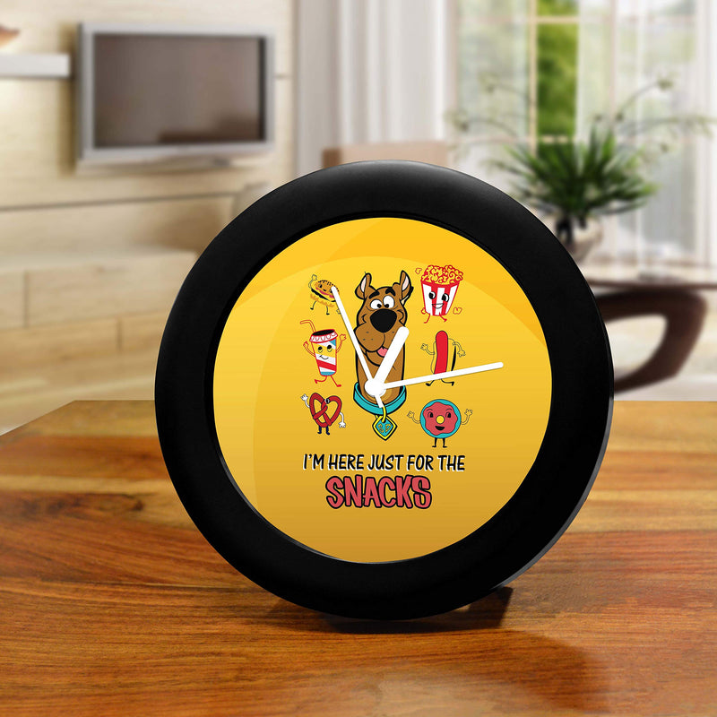 MCSID RAZZ Scooby, Doo Snacks Design Plastic Table Clock, Officially Licensed by Turner Entertainment Co, USA (India, Multicolour)