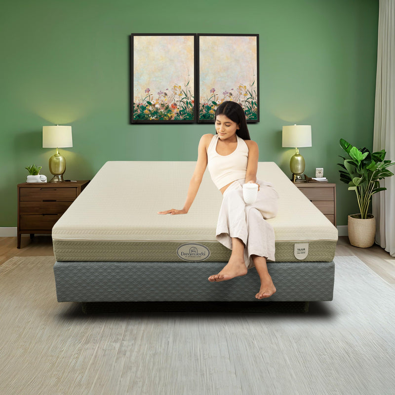 Dreamveda Yajur™ 6 Inches Natural Latex Hybrid (75X72X6 Inches) King Size Mattress - Soft-Medium Firm Dual Comfort