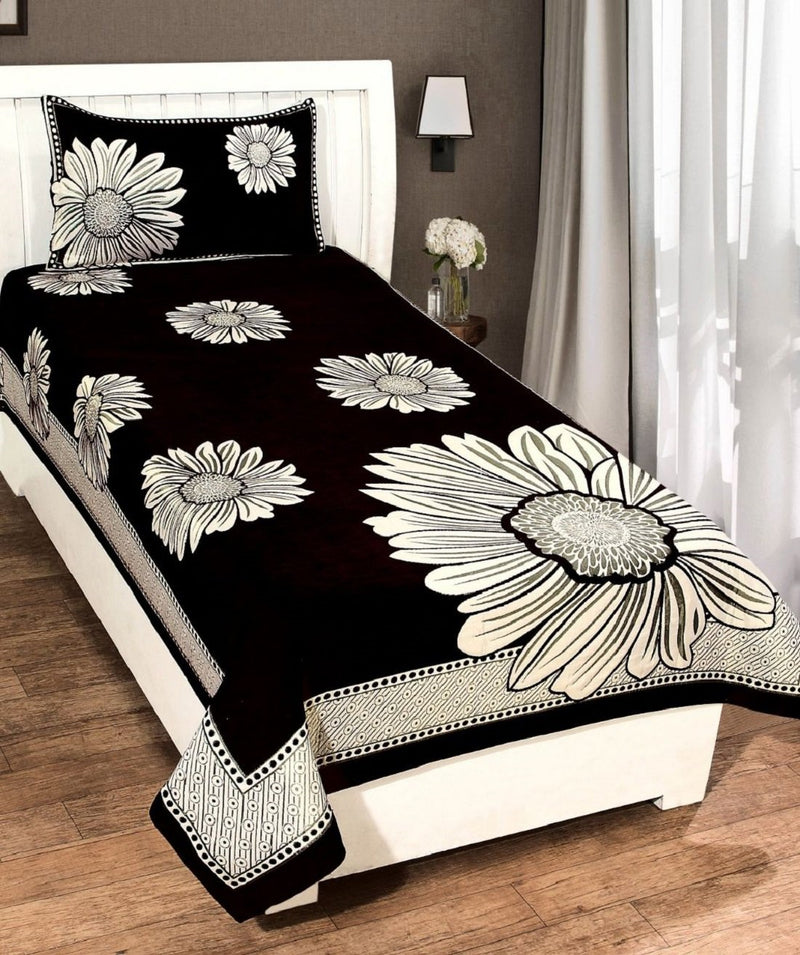 Being Handloom Premium Chenille Single Bedsheet with 1 Pillow Cover