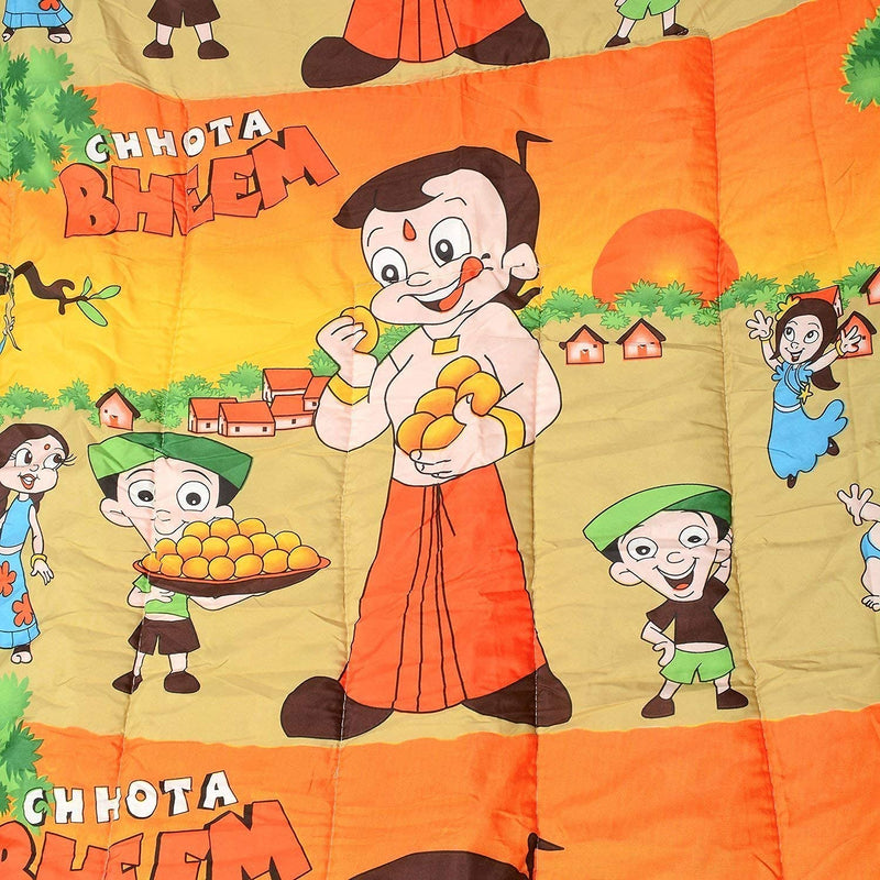 MITULMicrofiber Soft Design Print Reversible Single Bed Double Bed Dohar, Blanket, AC Dohar for Kids (Multicolour) (CHHOTA BHEEM, Single Bed)