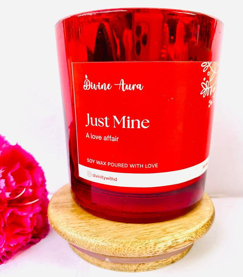 Divine Aura - Scented Soy Wax Candle - Just Mine (Jasmine Blend) - Large - 150 GMS