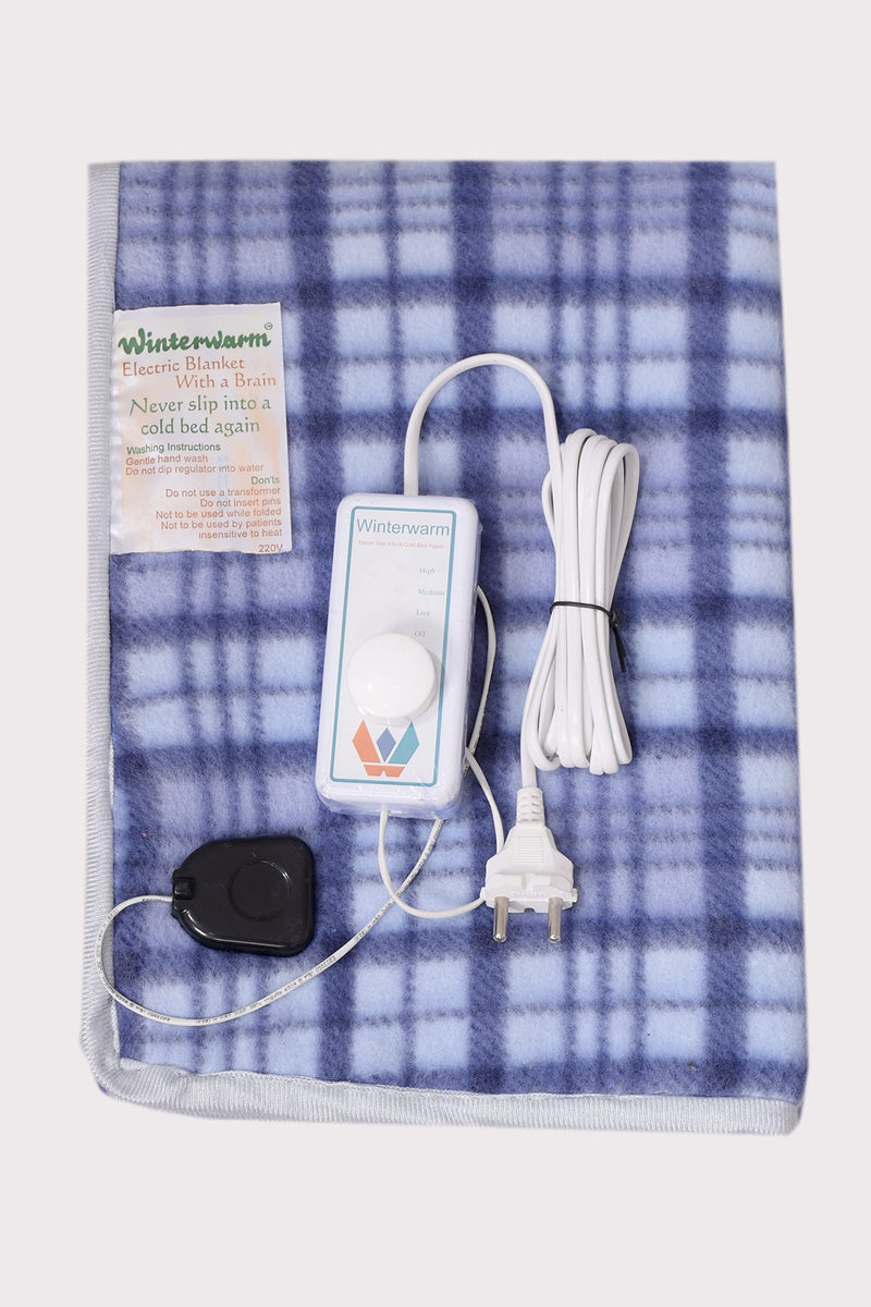 WINTER WARM Electric Blanket Single Bed Waterproof Autocut with LED Regulator (Multicolour, 30 x 60 Inches)