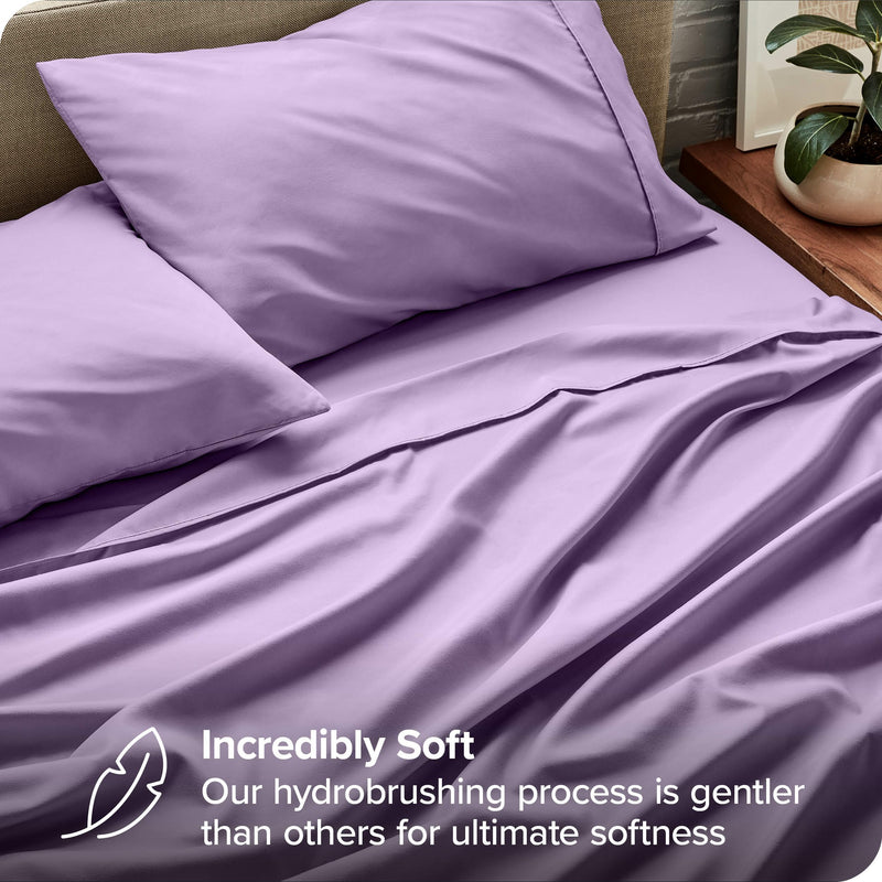 California King, Lavender : Premium 1800 Ultra-Soft Microfiber Collection California King Sheet Set, Hypoallergenic, Easy Care, Wrinkle Resistant, Deep Pocket (Cal King, Lavender)