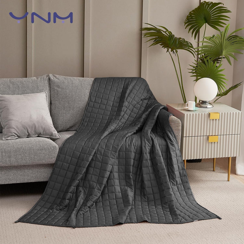 YnM Cotton Twin Blanket, Grey, breathable, Pack of 1