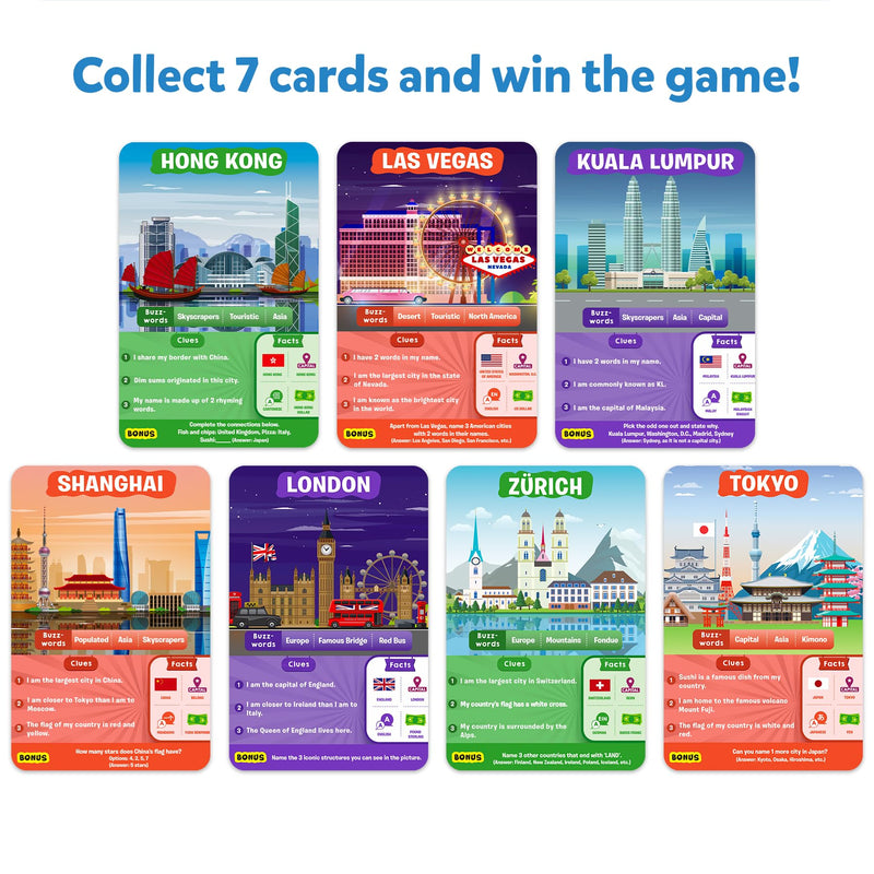 Skillmatics Card Game - Guess in 10 Cities Around The World, Educational Travel Toys for Boys, Girls, and Kids Who Love Board Games, Geography and History, Gifts for Ages 8, 9, 10 and Up