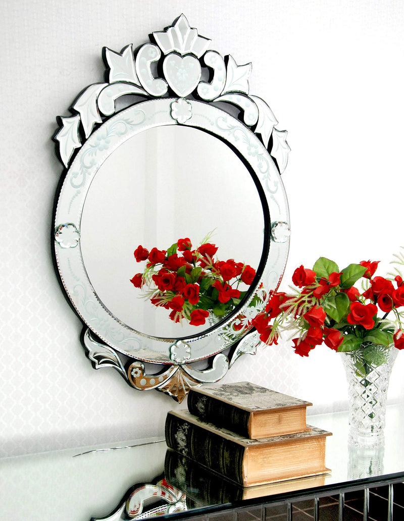 Venetian Design Wall Mirror VDS-05 Size 29x20 Inches Silver Colour