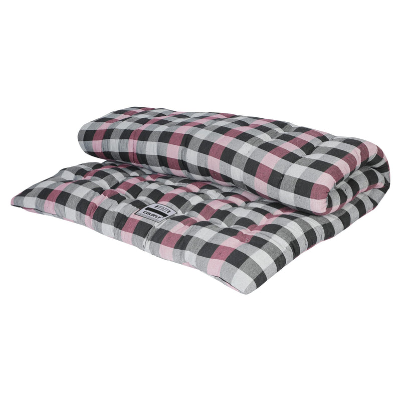 COLOFLY Single Bed Cotton Filled Mattress Gadda Reversible & Soft (Pink Colour, 3 x 6 ft or 72 x 36 x 4 Inch)