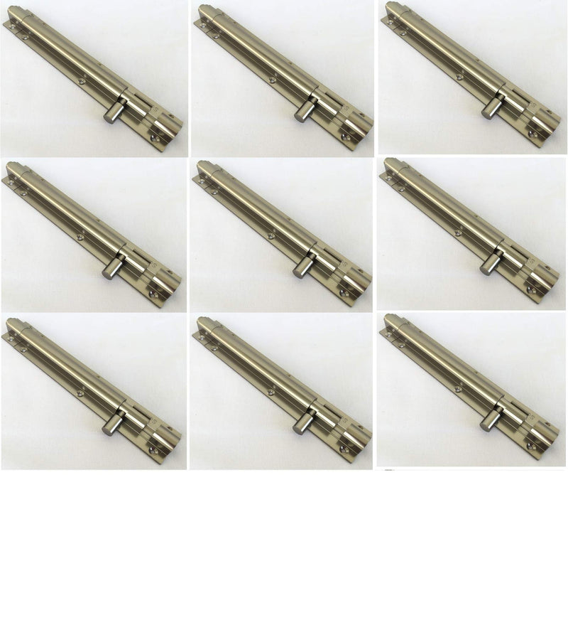 ACE Stainless Steel Tower Bolt (Color: SS Finish) - Pack of 9-Pieces (8 Inches)