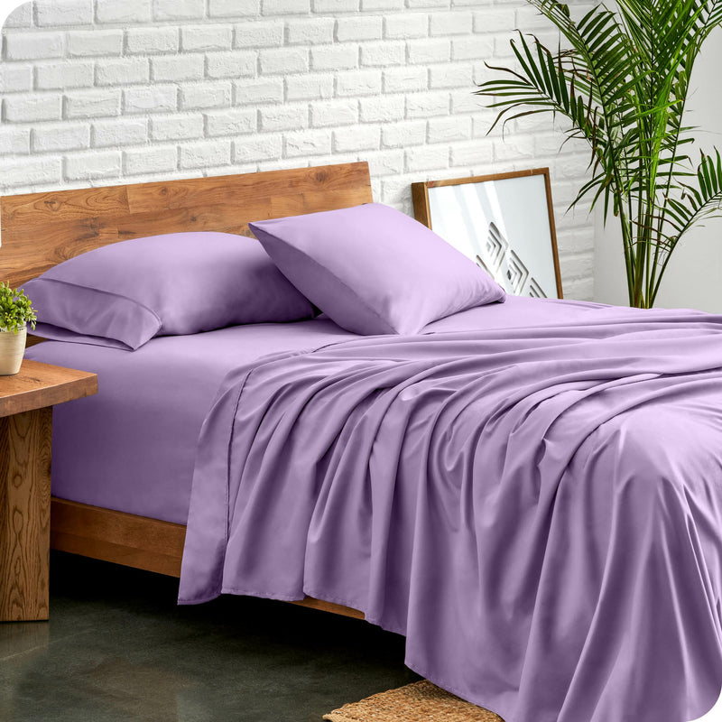 California King, Lavender : Premium 1800 Ultra-Soft Microfiber Collection California King Sheet Set, Hypoallergenic, Easy Care, Wrinkle Resistant, Deep Pocket (Cal King, Lavender)