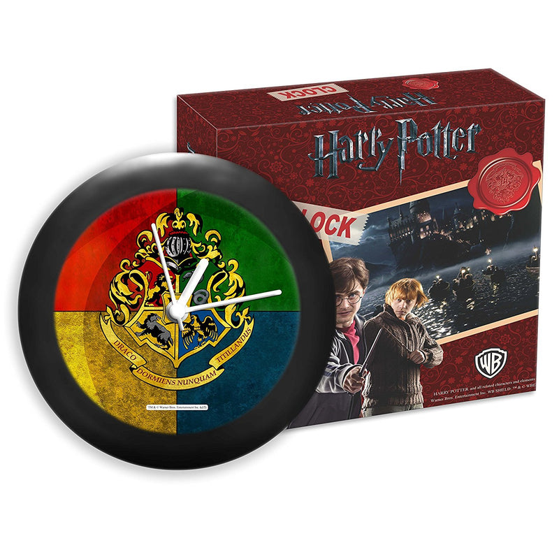 Mc Sid Razz Harry Potter - House Crest Multicolour Table Clock Licensed by Warner Bros,USA | Gift Desk Clock | Table Clock for Home Decor | Gift Set Birthday Gift