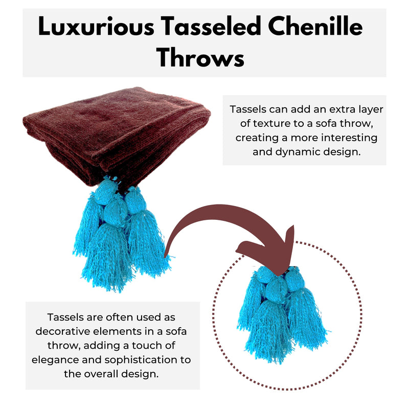 Fashion Throw Blanket Soft Chenille Sofa Throws for 3 Seater