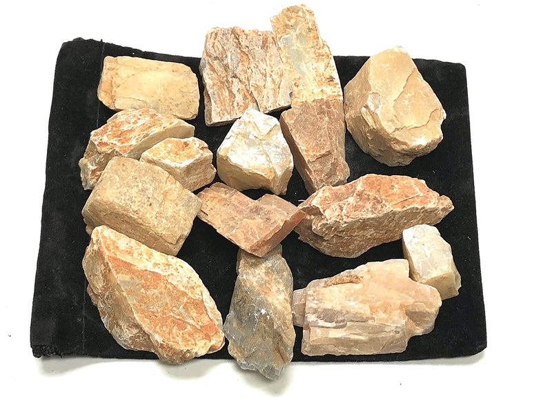 Zentron Crystal Collection: 1 Pound Natural Rough Multi-Colored Moonstone