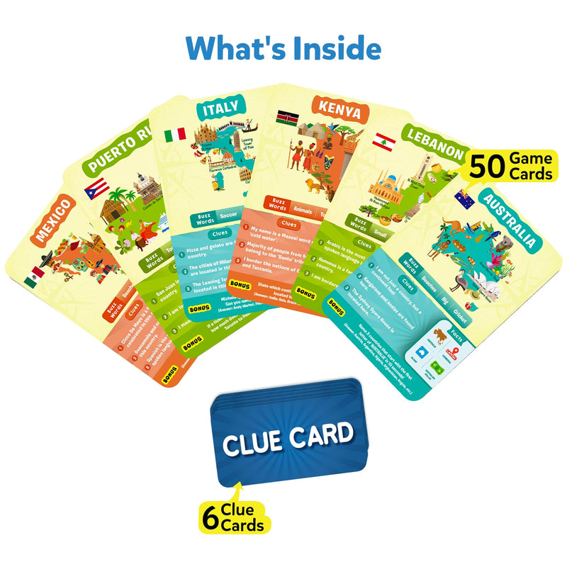 Skillmatics Card Game - Guess in 10 Countries of The World, Perfect for Boys, Girls, Kids, and Families Who Love Educational Toys, Travel Friendly, Gifts for Ages 8, 9, 10 & Up