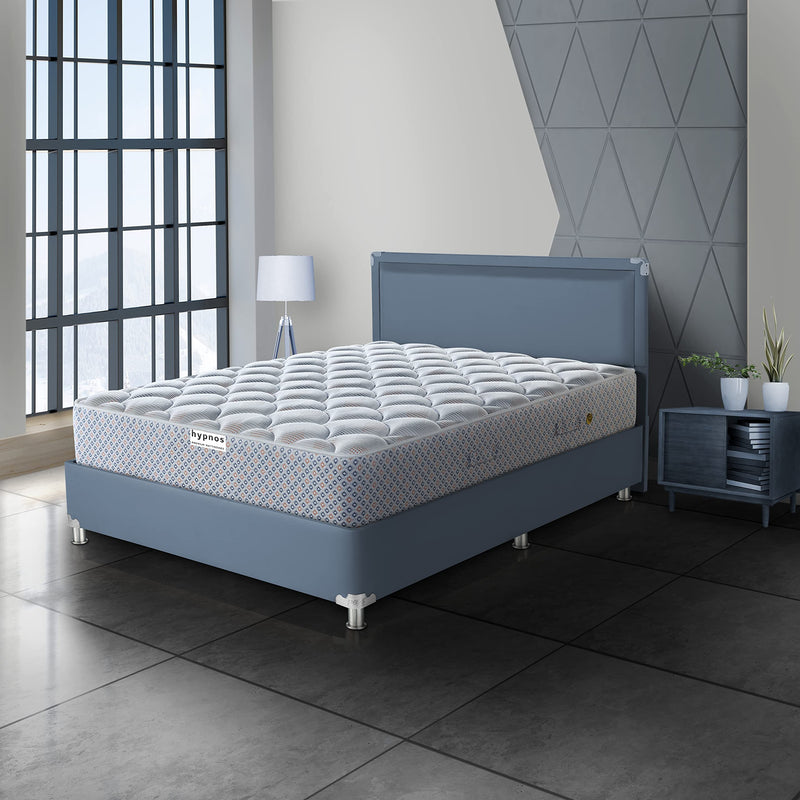 Hypnos Allure Luxury 8 Inch Medium Firm Queen Size Pocketed Spring Mattress Steel Grey (78X66X08)