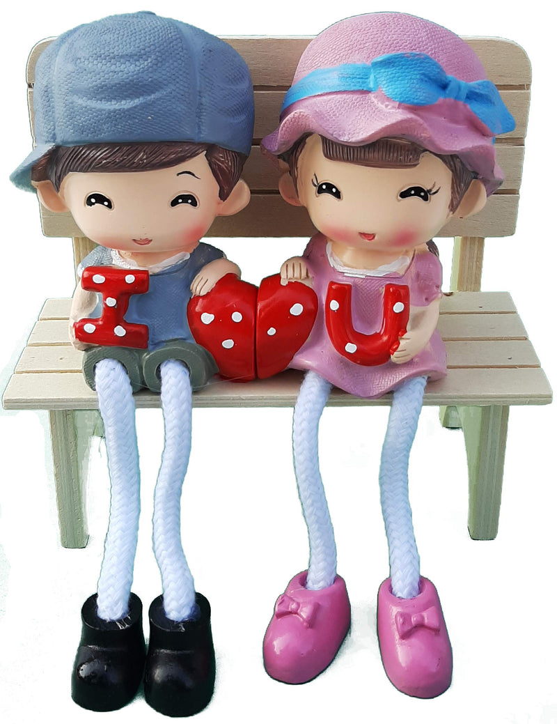 Urvi Creations Plastic Couple Showpiece, 6", Multicolour