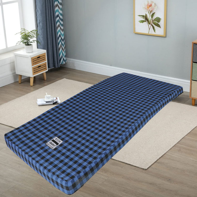 COLOFLY 72x35x2 Inch Pu Foam Single Bed Mattress, Blue & Black