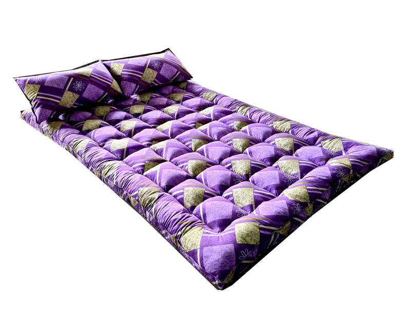 Ozone Mattress Organic Kapok Silk Cotton Ilavam Panju Double Cot Floor Sleeping Bed Mattress,6 x 4 ft / 72 x 48 x 3 inch,Multicolour.