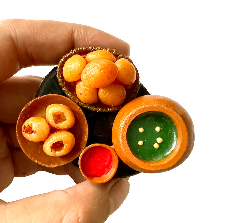 the monument shop pani Puri Miniature Food 3D Fridge Magnet Best Souvenir Gift 100% Made in India