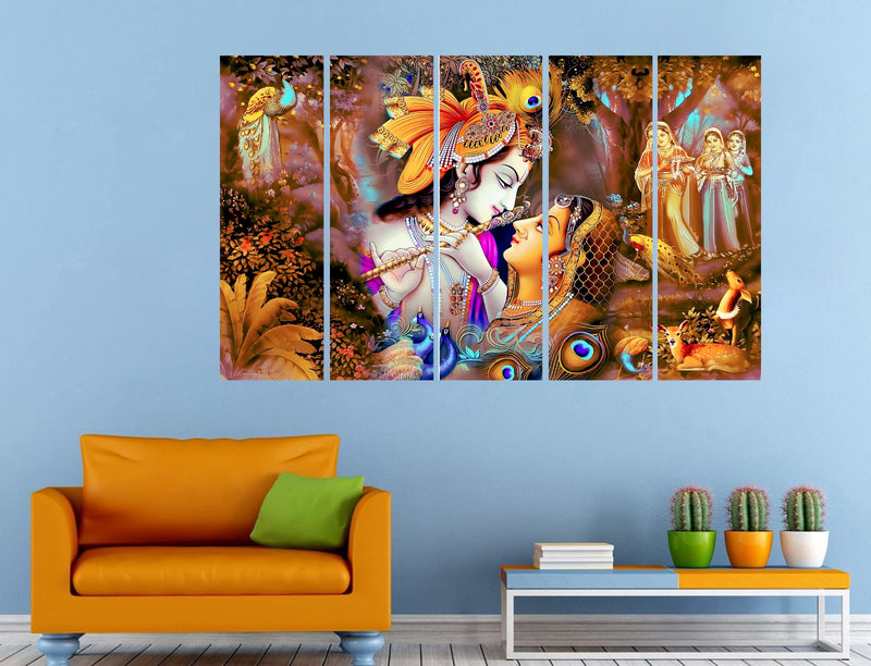 KYARA ARTS wooden Framed radha krishna wall Paintings for office,living room,bedroom 60 x 36 inch hd591