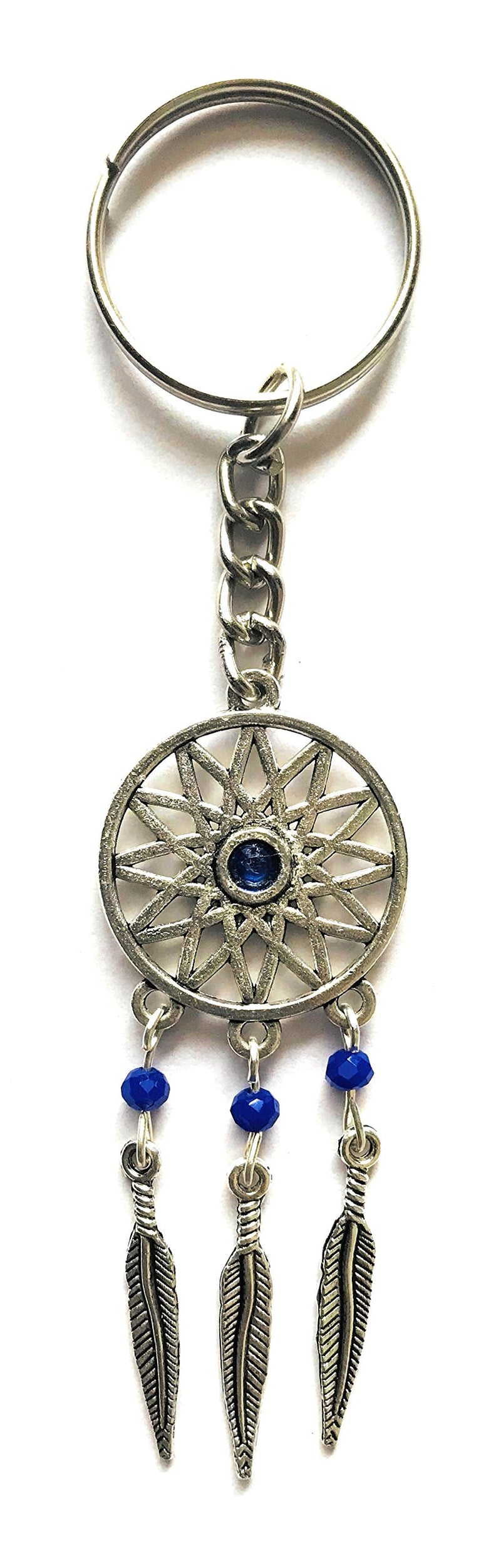 Cuckoo Dreamcatcher Pushpa Nakshatra Key Ring, Bag Charm Made of Tibetan Silver