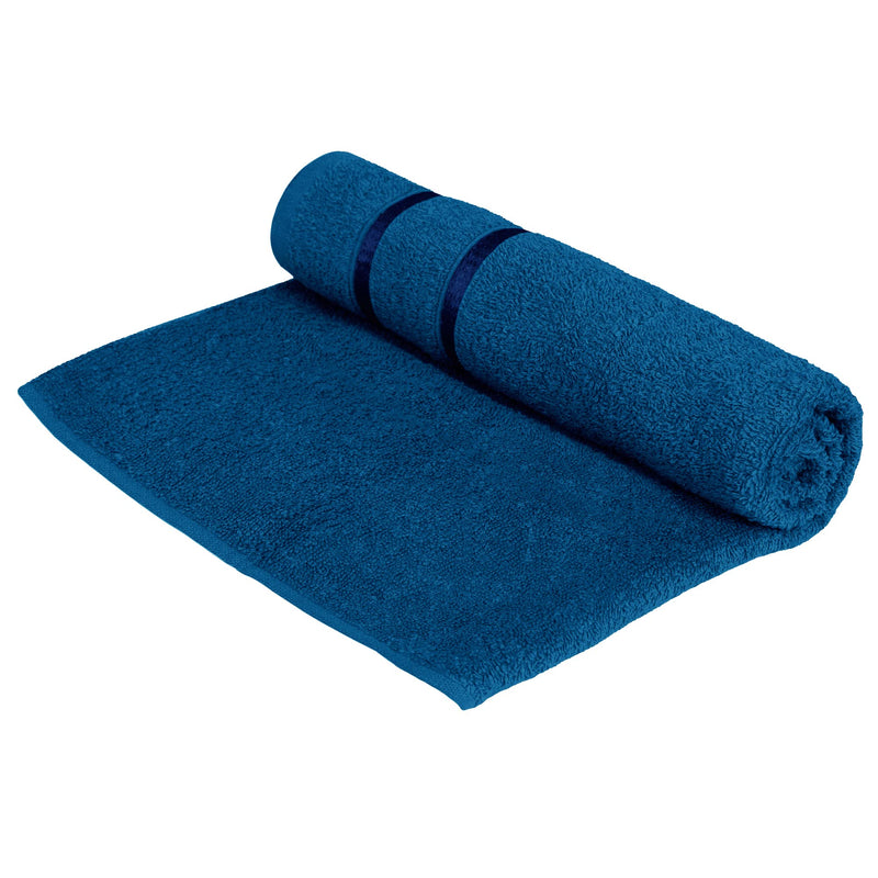 Story@Home 100% Cotton Ultra Soft, Super Absorbent, Antibacterial Treatment, 450 GSM Terry Large Bath Towel, 70 cms x 140 cms (Navy Blue, Set of 1)