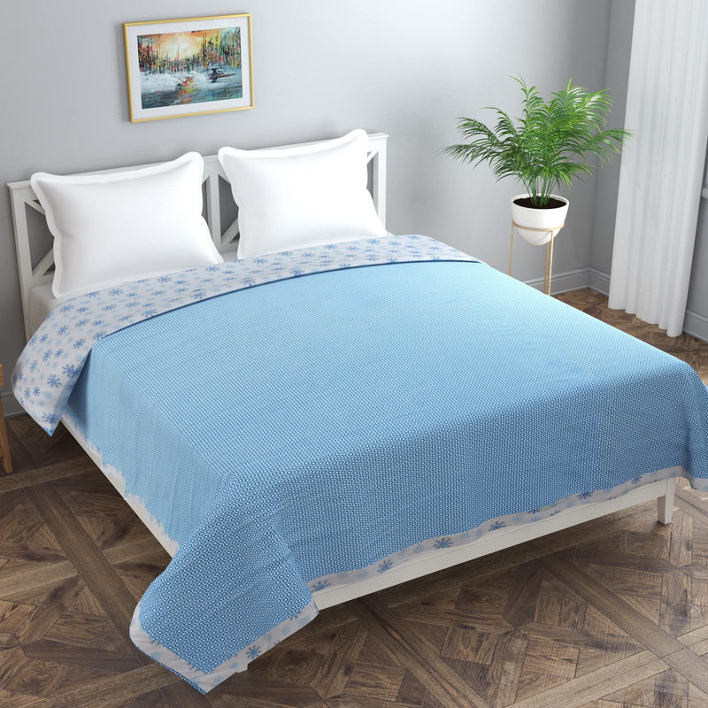 Florida Blue Colour AC Blanket Single Dohar (146 X 220 cm)