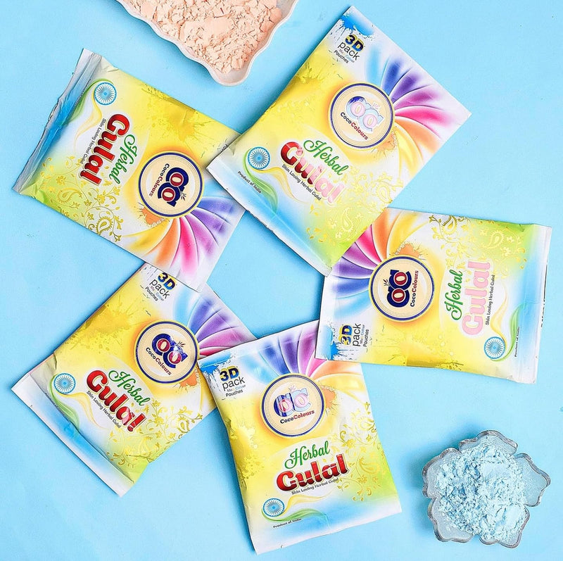 Gurjas Fancy Kitchen Holi Gulal 100% Natural and Herbal Gulal Organic Coloured Powder Non-Toxic and Skin Friendly Colour and Safe for Kids - (Muliticolour)