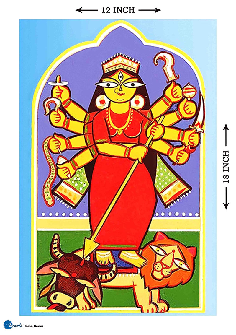 FURNATO® Self Adhesive UV Coated High Resolution Vinyl Print- Maa Durga – P583