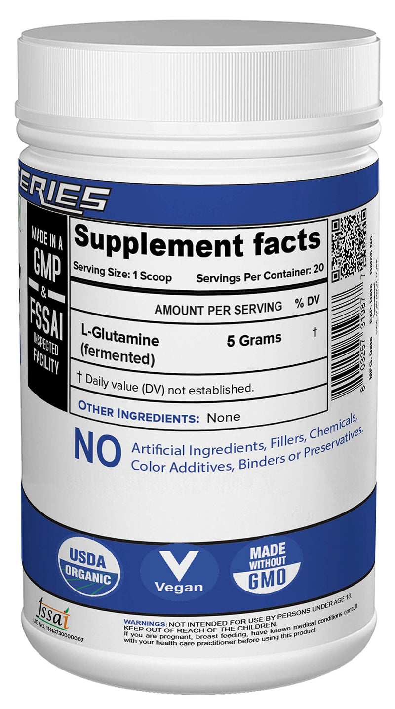 NutriJa Pure L-Glutamine Powder, Amino Acid Supplement | Support Muscle Growth & Recovery | 5g Per Serving - 100Grams