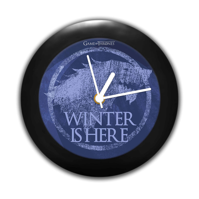 MCSID RAZZ- Plastic Game of Thrones Stark Winter is Here Table Clock (Multi_5.9 Inch X 5.9 Inch X 2.3 Inch) Best Valentine's Day Gift (India)
