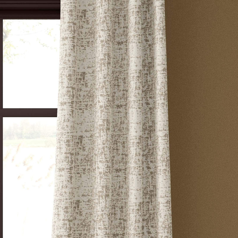 SHADES OF HOME - Ecotex Premium Cotton Solid Blackout Curtains 5 Feet Long For Windows, Set Of 2, Baige Color, Opaque