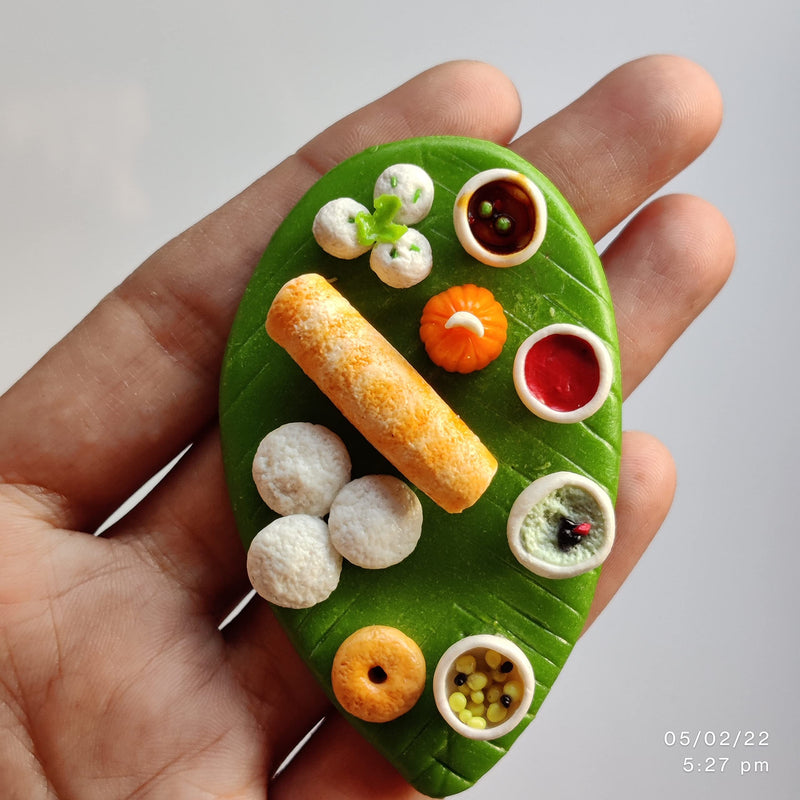 R3 Creation South Indian Dishes Fridge Magnet Miniature Food 3D Fridge Magnet Best Souvenir Gift 100% Made in India