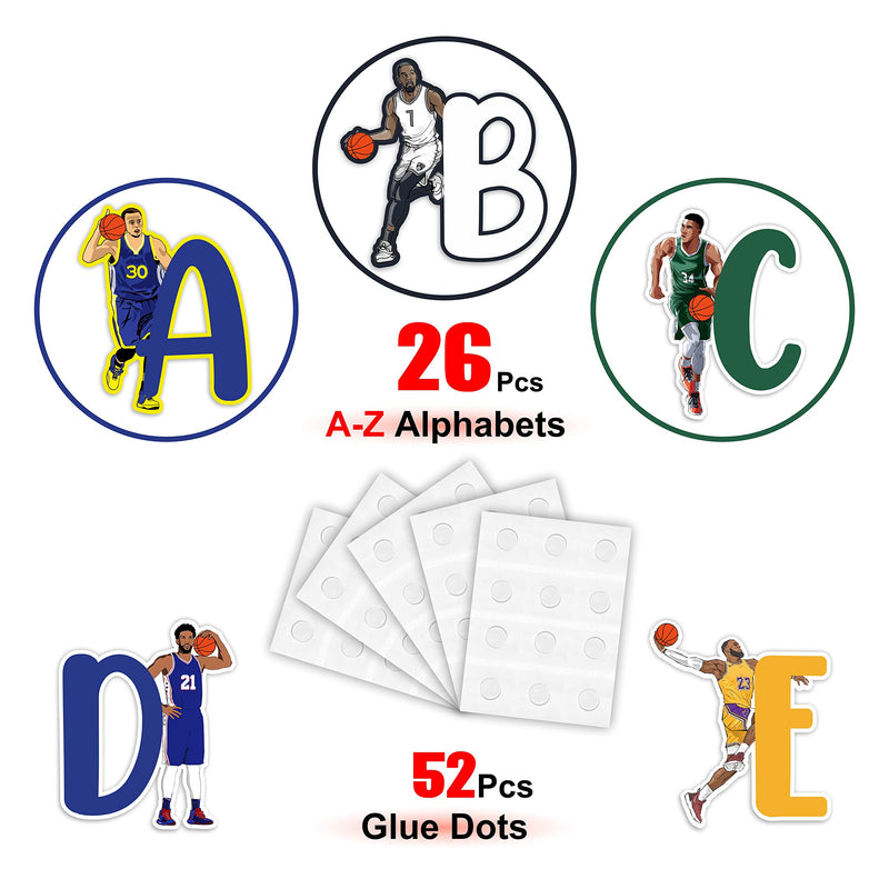 Seyal® Basketball A - Z Alphabet Wall Sticker