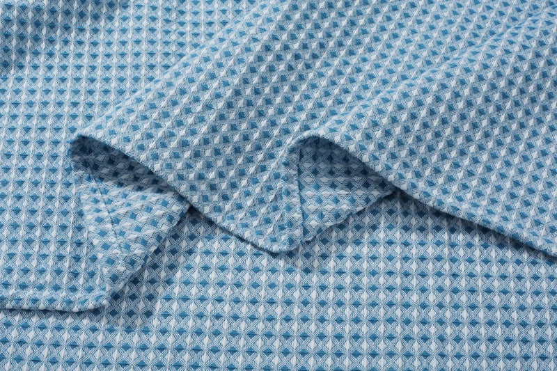 BSB HOME 100% Pure Cotton Thermal Blanket Breathable, Soft Waffle, Cozy & Skin Friendly All Season for Bed & Sofa Indoor andOutdoor Single Bed Blanket | Dohar (Colour-Aqua or Sky Blue, 152 x 228 Cm)