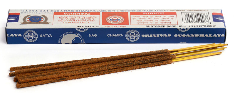 Satya Sai Baba Original Nag Champa Joss Incense Sticks 15g Box (3 Packs)