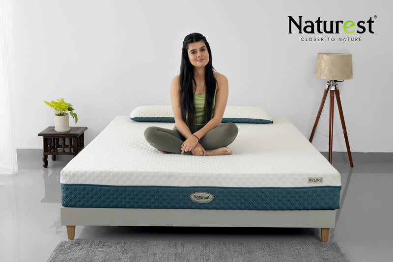 Naturest Relive 12 Inch 100% Pure Certified Natural Latex Rubber Queen Size Mattress (72 x 60 x 12 Inch)