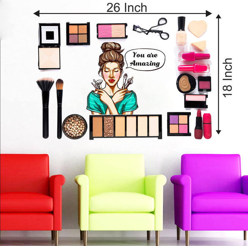 DivineDesigns™ Amazing Make Up Girl Wall Sticker