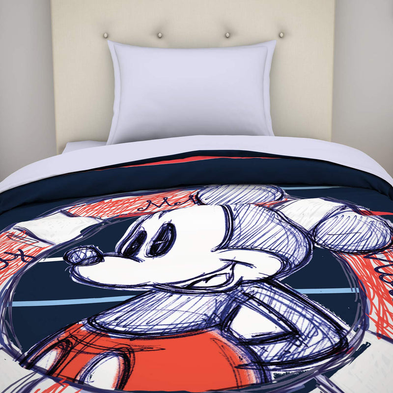 Spaces Disney Blue & Red Mickey 1 Single Fleece Blanket