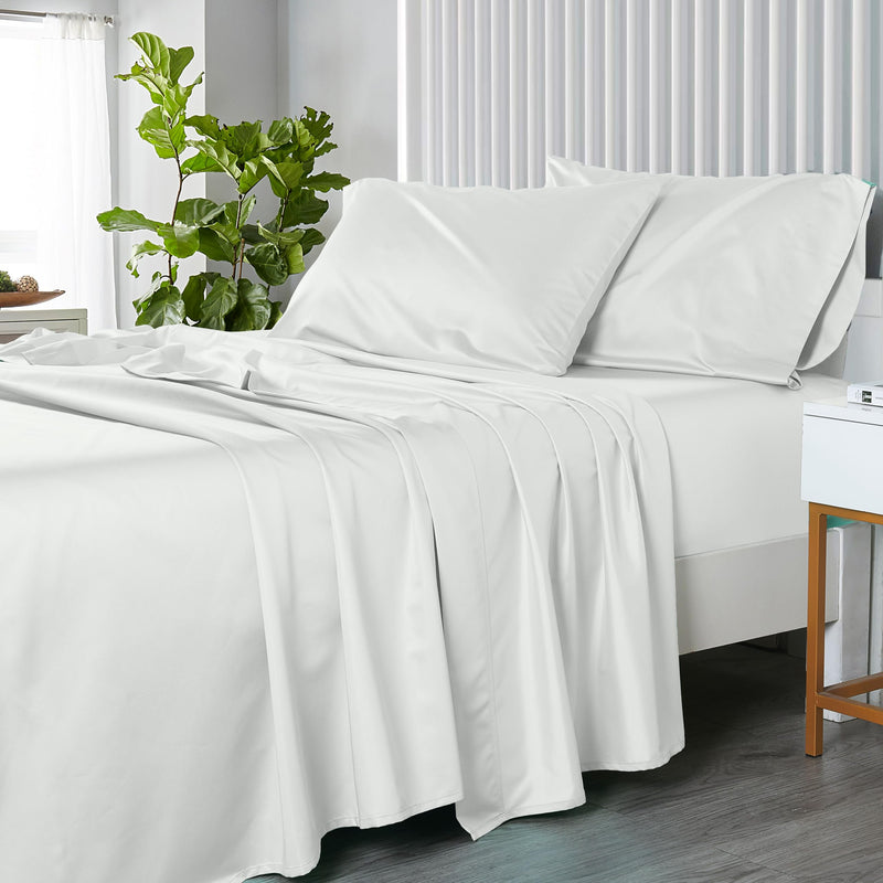 King, White : Royal Hotel's 600 Thread Count Cotton King Bed Sheet Set, Solid White