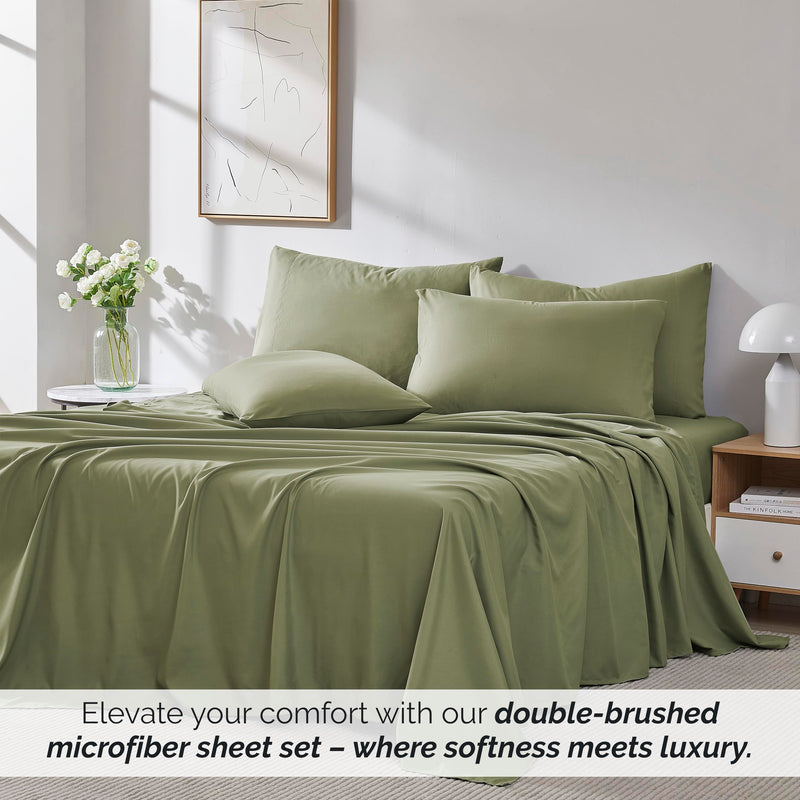 Southshore Fine LinensÃƒÂ‚Ã‚® 6 Piece - Extra Deep Pocket Sheet Set - SAGE GREEN - Queen by Southshore Fine Living, Inc.