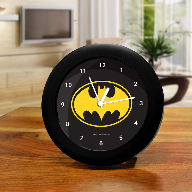 MCSID RAZZ Official DC Comics Batman Plastic Table Clock (Yellow)