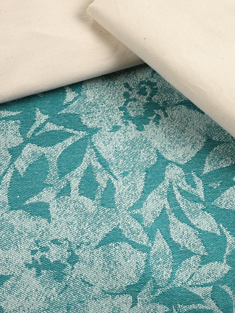 Saral Home Kanan Soft Cotton King/Queen Floral Breathable & Wrinkle-Free bedsheet for Double Bed. 1pc Queen Size bedsheet with 2 Pillow Covers [Teal 90"X100"]