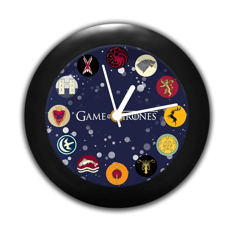 MCSID RAZZ- Plastic Game of Thrones All Houses Table Clock Desktop Clock, Standard Size, Multicolour