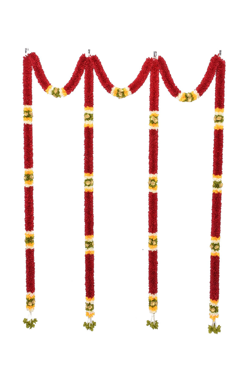 Daedal crafters- Maroon Thoma Flower Back Drops with semi Circles DC199