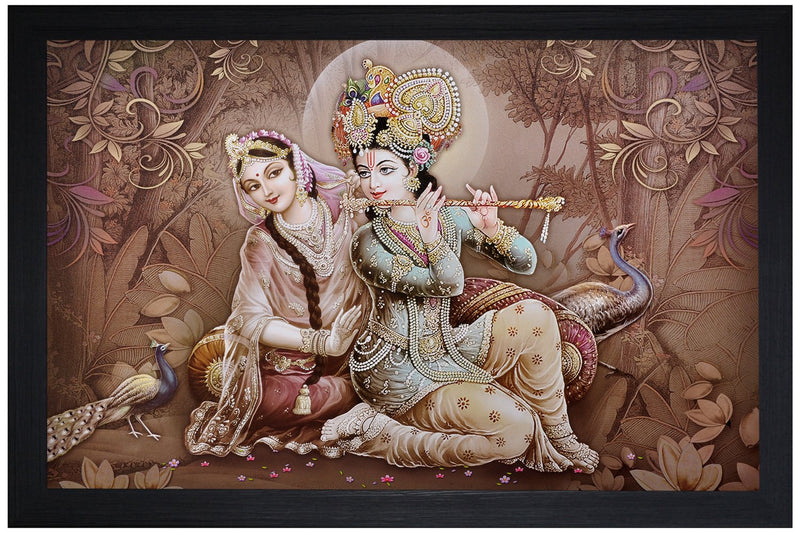 SAF Special Effect Textured Radhey Krishna Ji Painting (SANFO26, 30 cm x 3 cm x 45 cm) SANFO26